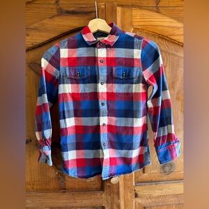 Boys Mini Boden Plaid button down